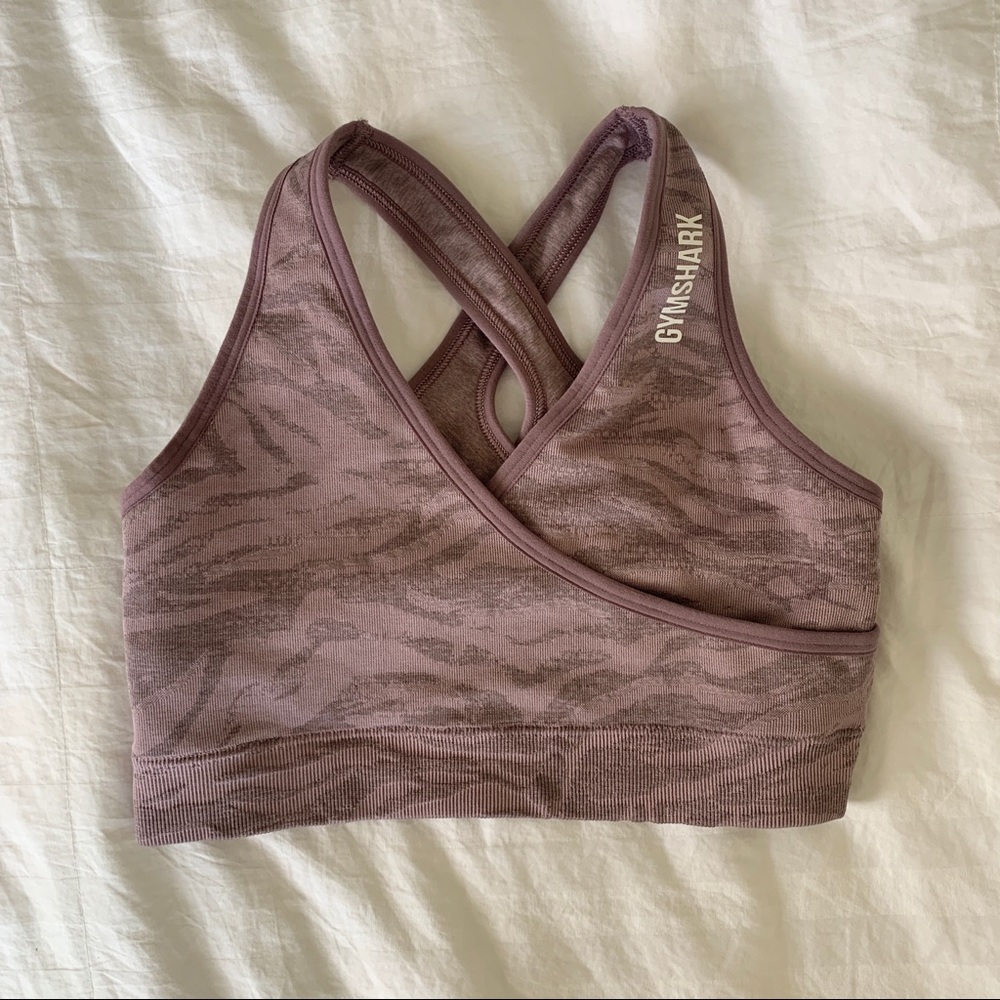 Gym Shark Purple Camo Sports Bra